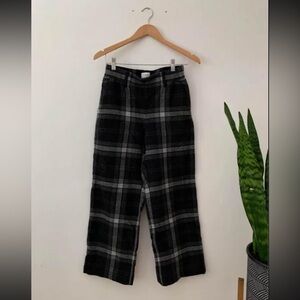 Wilfred Wide Leg Plaid Wool Dress Pants